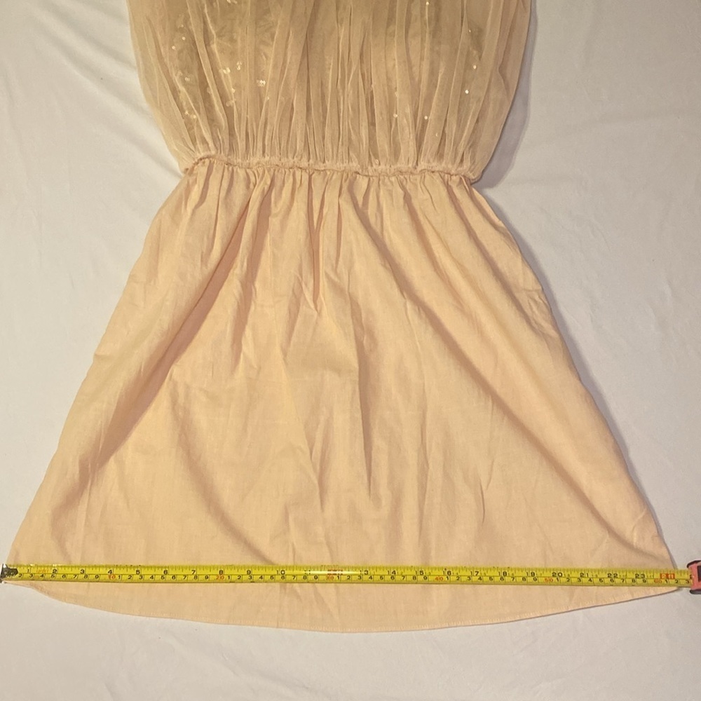 Chelsea & Violet Pink and Champagne Beige Tulle Party Mini Dress Size Large NWT - Picture 13 of 14